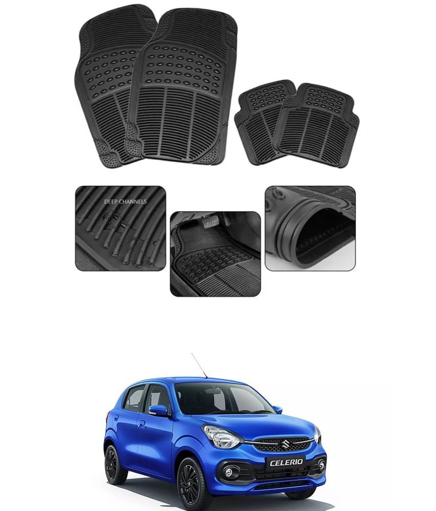     			RONISH Car Rubber Mat (Set Of 4) Foot Mat For Maruti Suzuki Celerio