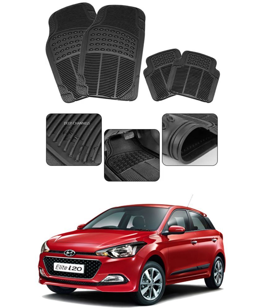     			RONISH Car Rubber Mat (Set Of 4) Foot Mat For Hyundai Elite i20