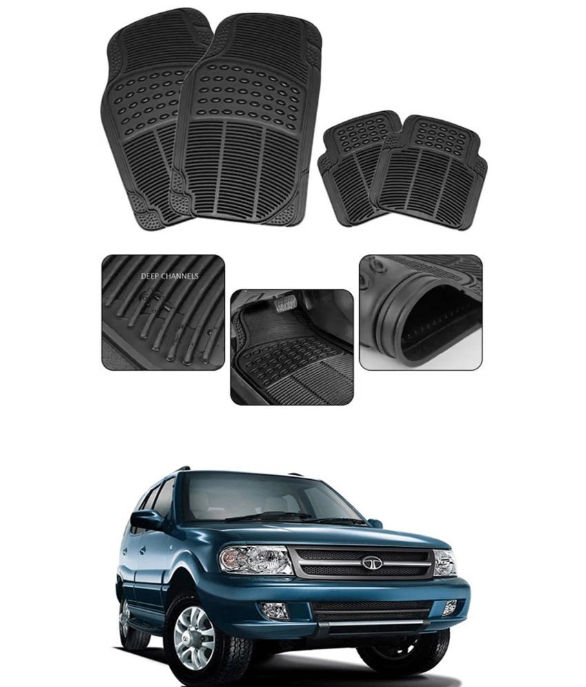     			RONISH Car Rubber Mat (Set Of 4) Foot Mat For Tata Safari Dicor