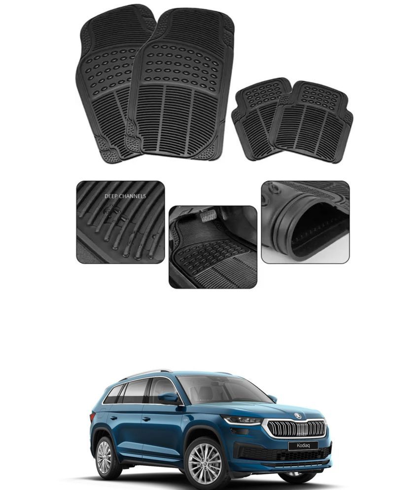     			RONISH Car Rubber Mat (Set Of 4) Foot Mat For Skoda Kodiaq