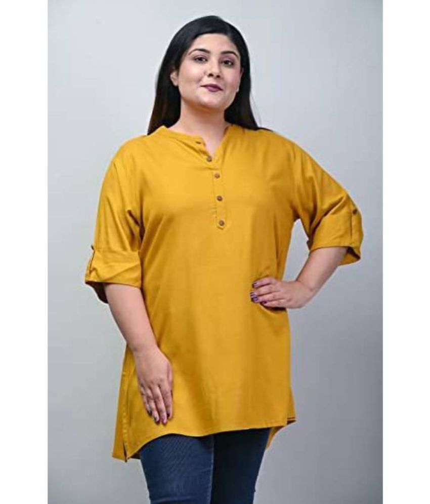     			Swasti Yellow Rayon Women's Tunic ( Pack of 1 )