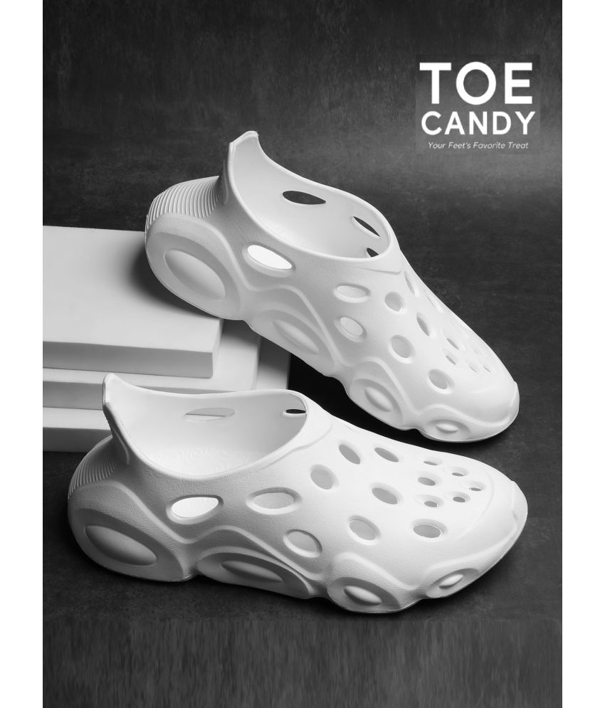     			TOE CANDY - Off White Men's Clogs