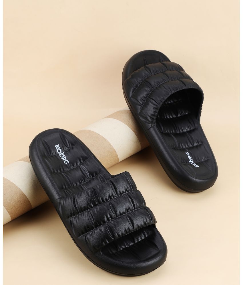     			koburg Black Women's Slide Flip Flop