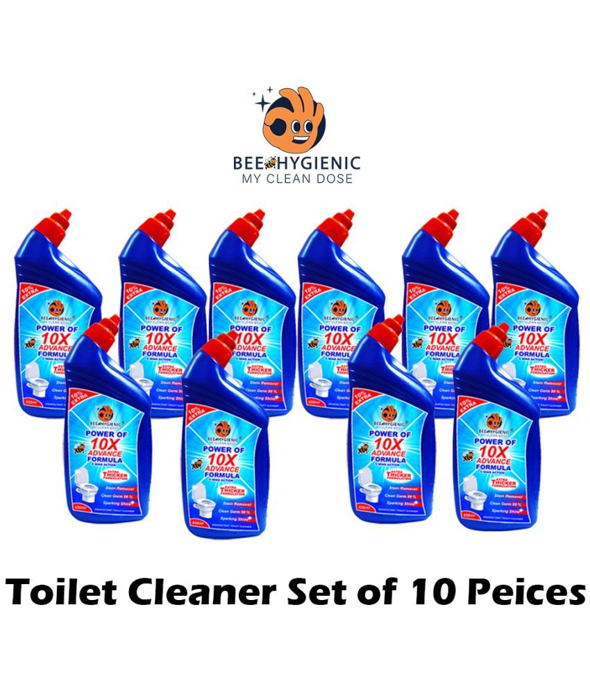     			BEE HYGIENIC Toilet Cleaner Ready to Use Liquid Ragular 500 Pack of 10