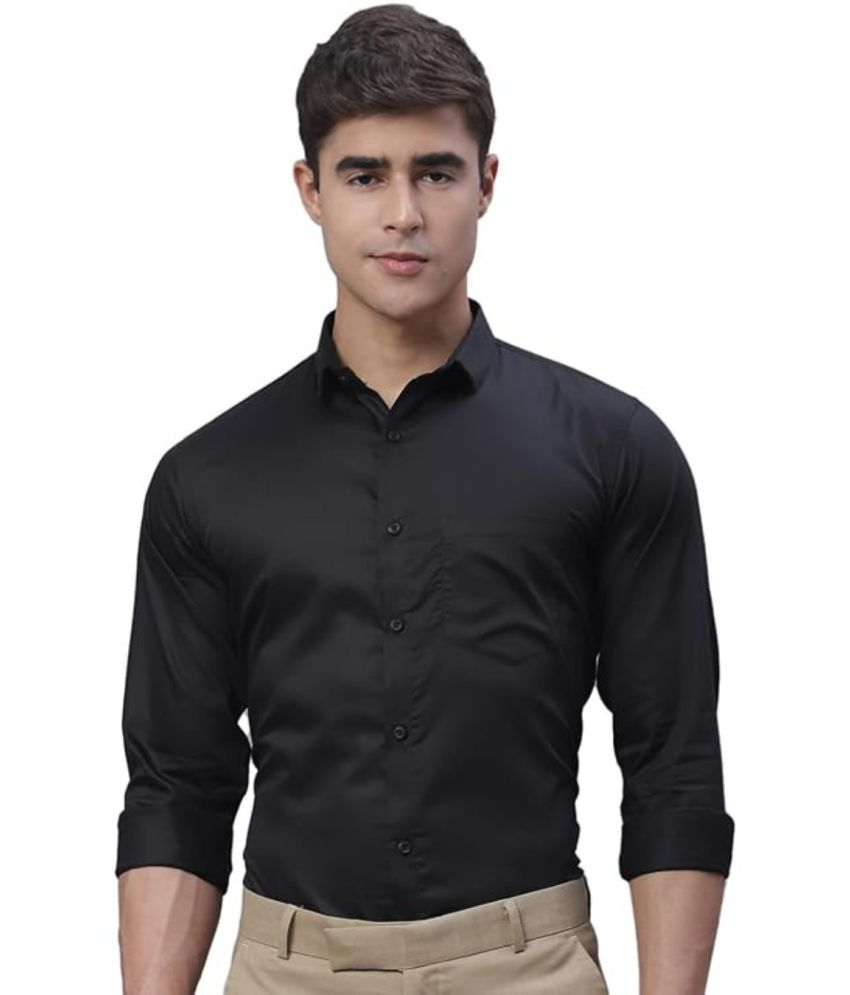     			D & SON'S Cotton Blend Regular Fit Full Sleeves Men's Formal Shirt - Black ( Pack of 1 )