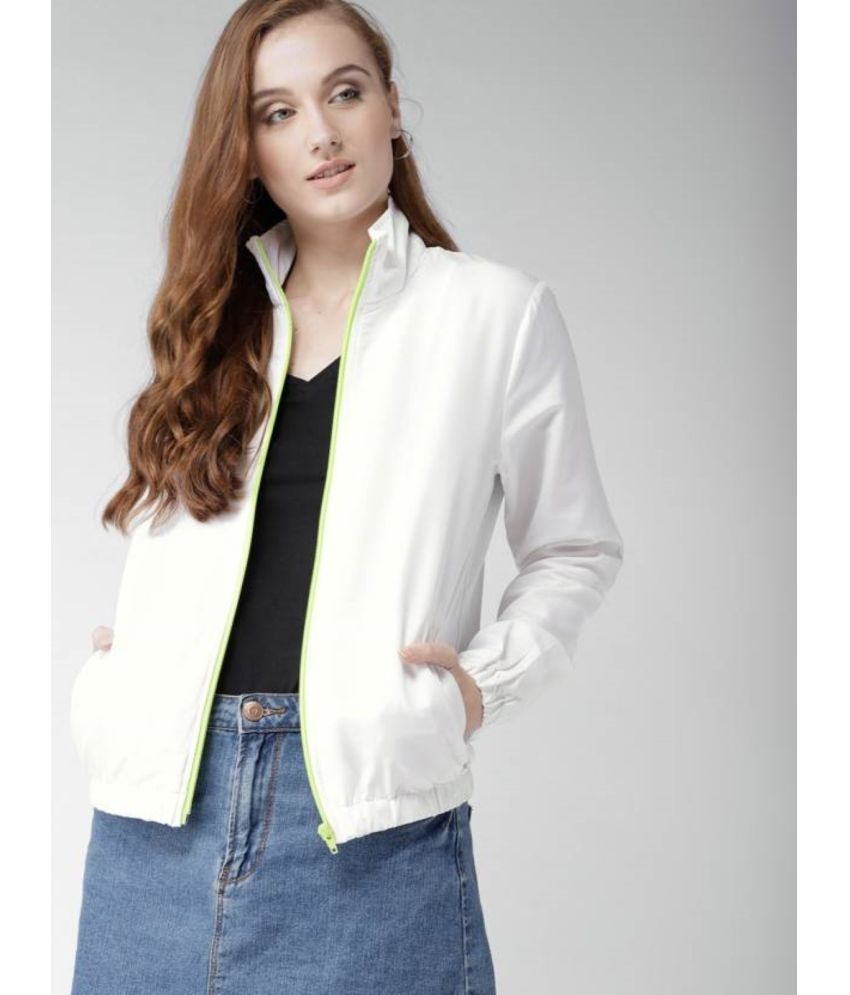     			MAYKR - Polyester White Jackets Pack of 1