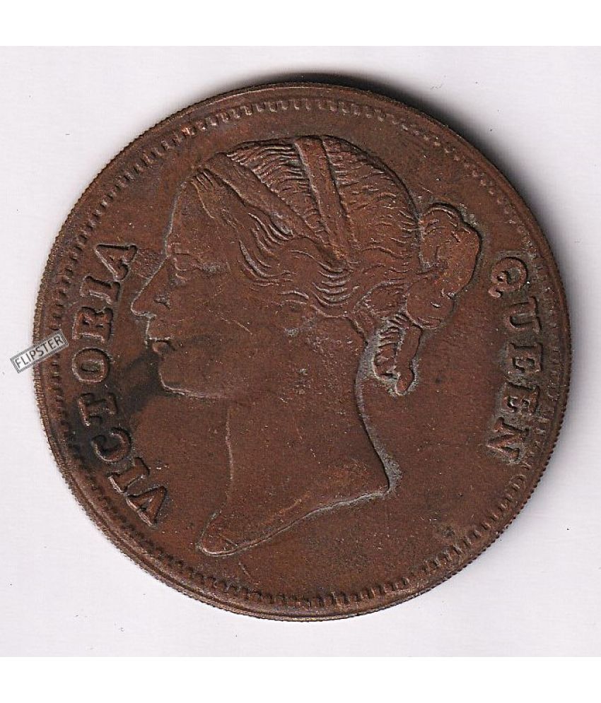     			Rare 50 Grams 1 Anna 1818 Victoria - East India Company old Copper Coin