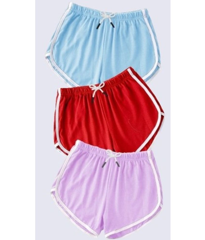     			powermerc Poly Cotton Hot Pants - Blue Pack of 3