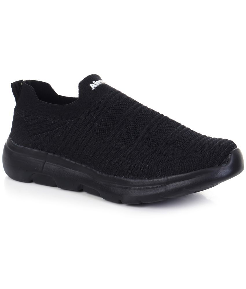     			AIRCON Black Men's Slip-on Shoes