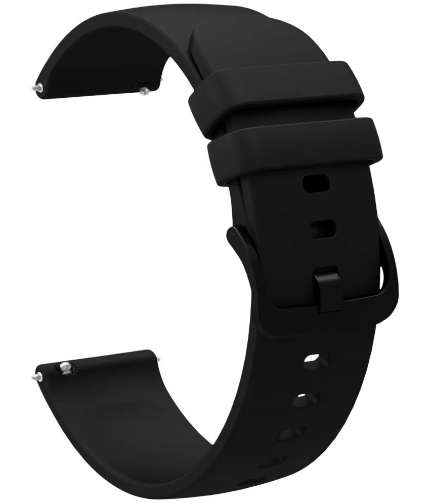     			ACM Watch Strap Silicone Belt 22mm compatible with Amazfit Bip 5 Smartwatch Hook Band Black