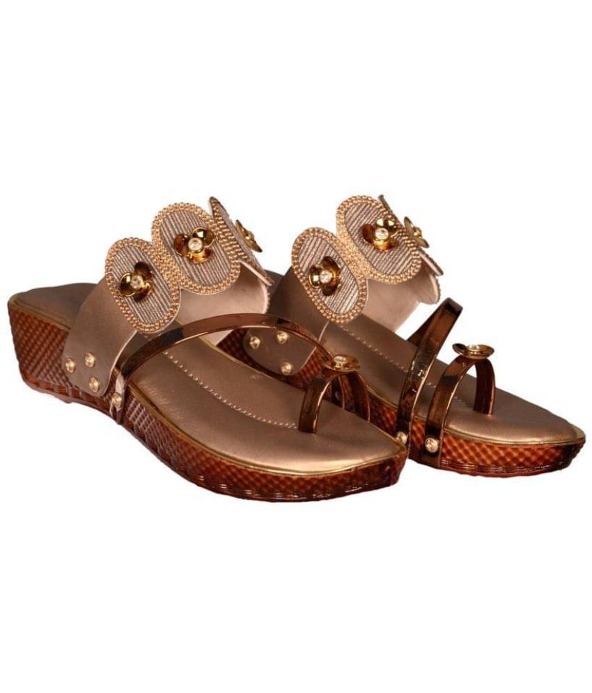     			Footprints Brown Women's Sandal Heels