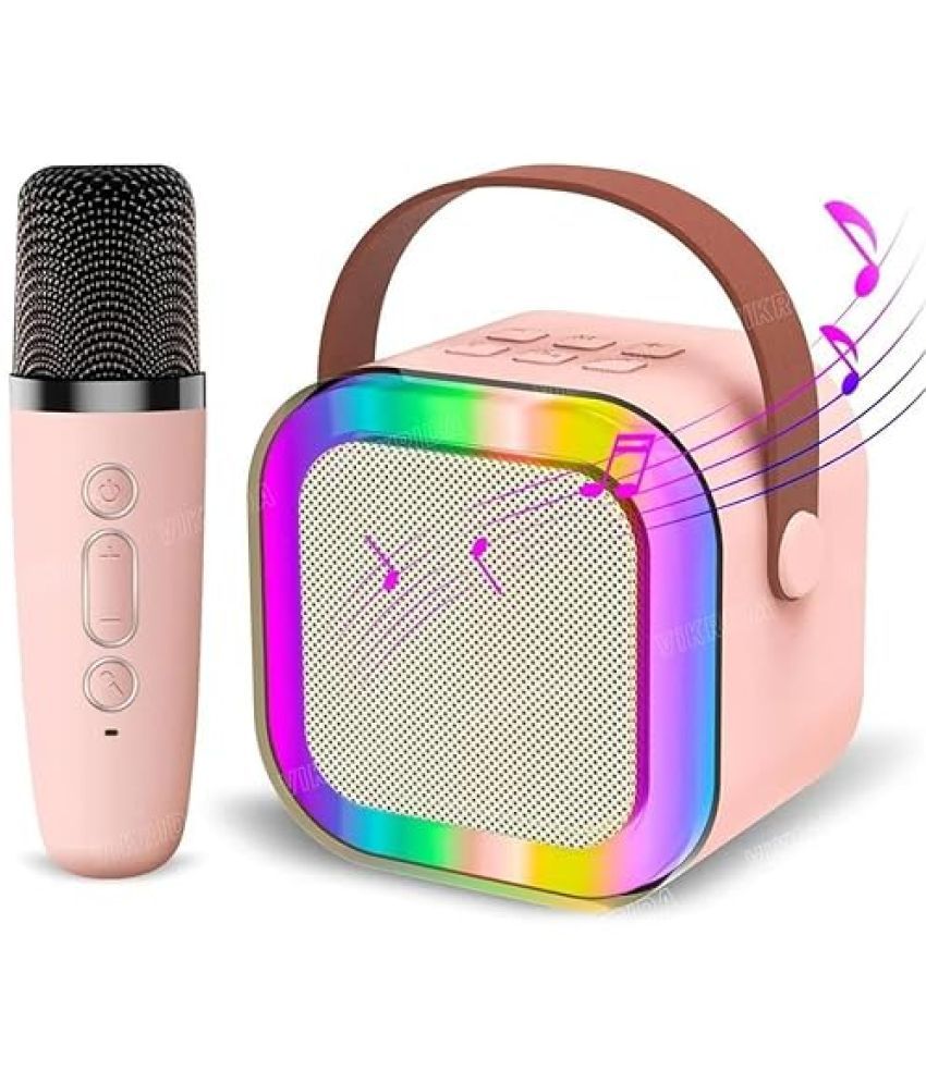     			Mini Karaoke Machine for Kids & Adults,Portable Bluetooth Speaker with 1 Wireless Karaoke Microphone,Music Toys Christmas Birthday Gifts for Girls