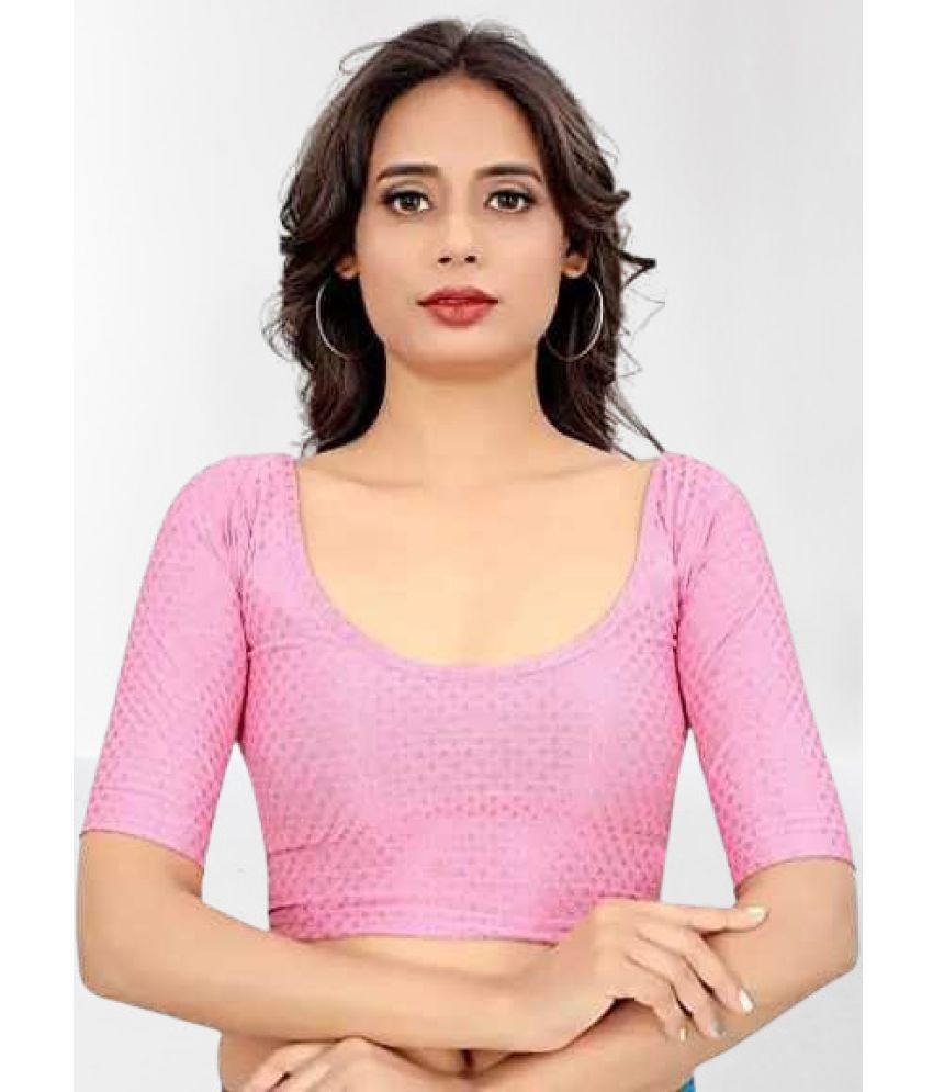     			RUNAYA NX Pink Readymade without Pad Lycra Women's Blouse ( Pack of 1 )