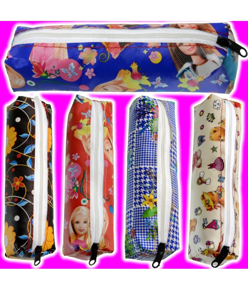     			5 Pieces Pencil Box Pouch Cases (19X4X4 cm)