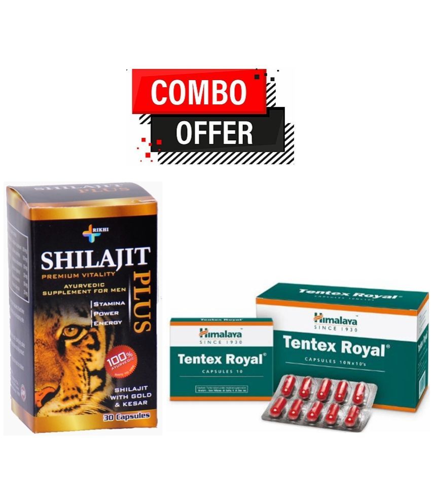     			Rikhi Shilajit Plus Capsule 30 no.s & Himalaya Tentex Royal Capsule 10no.s Pack Of 1