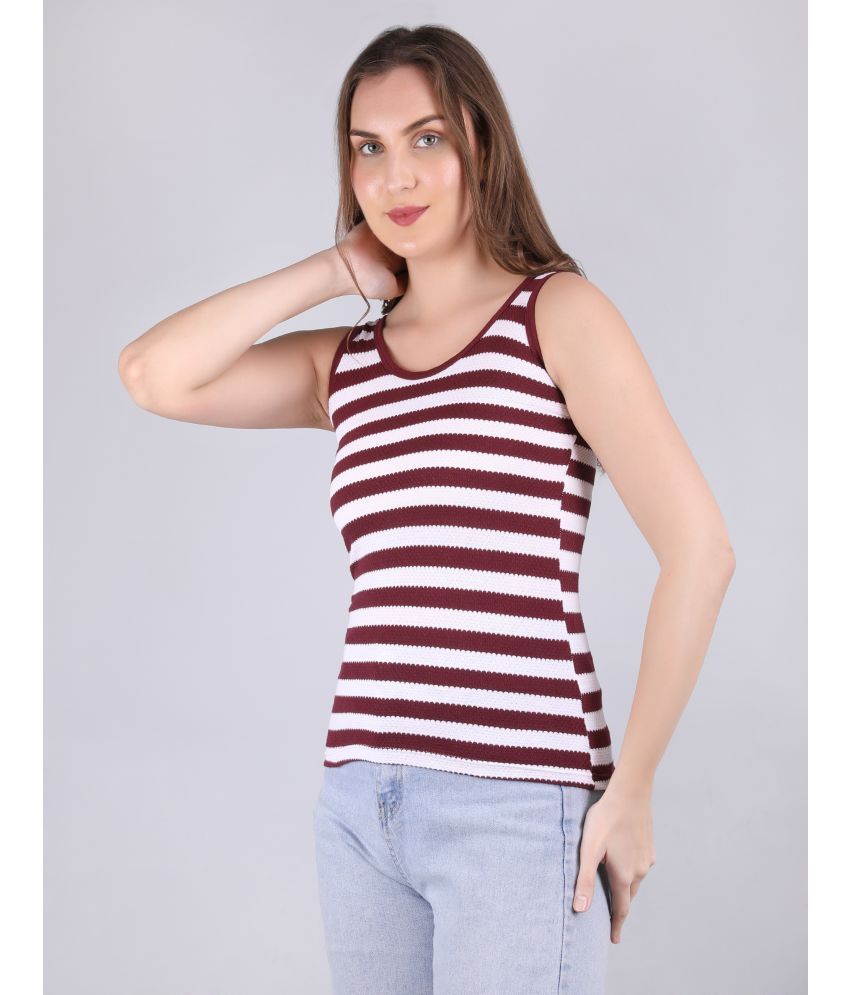     			VEE SAA Pack of 1 Cotton Tank Top ( Maroon )