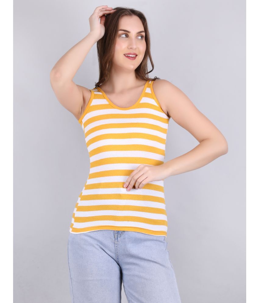     			VEE SAA Pack of 1 Cotton Tank Top ( Yellow )