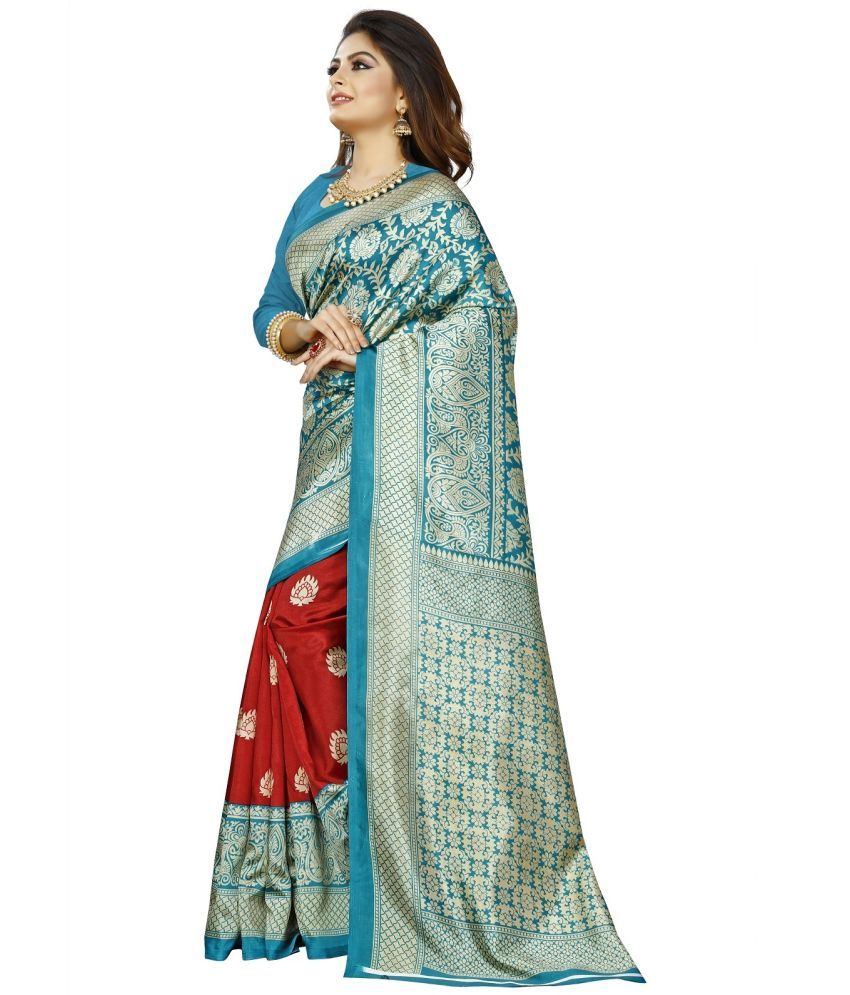     			RUNAYA NX Art Silk Printed Saree With Blouse Piece ( Multicolor , Pack of 1 )