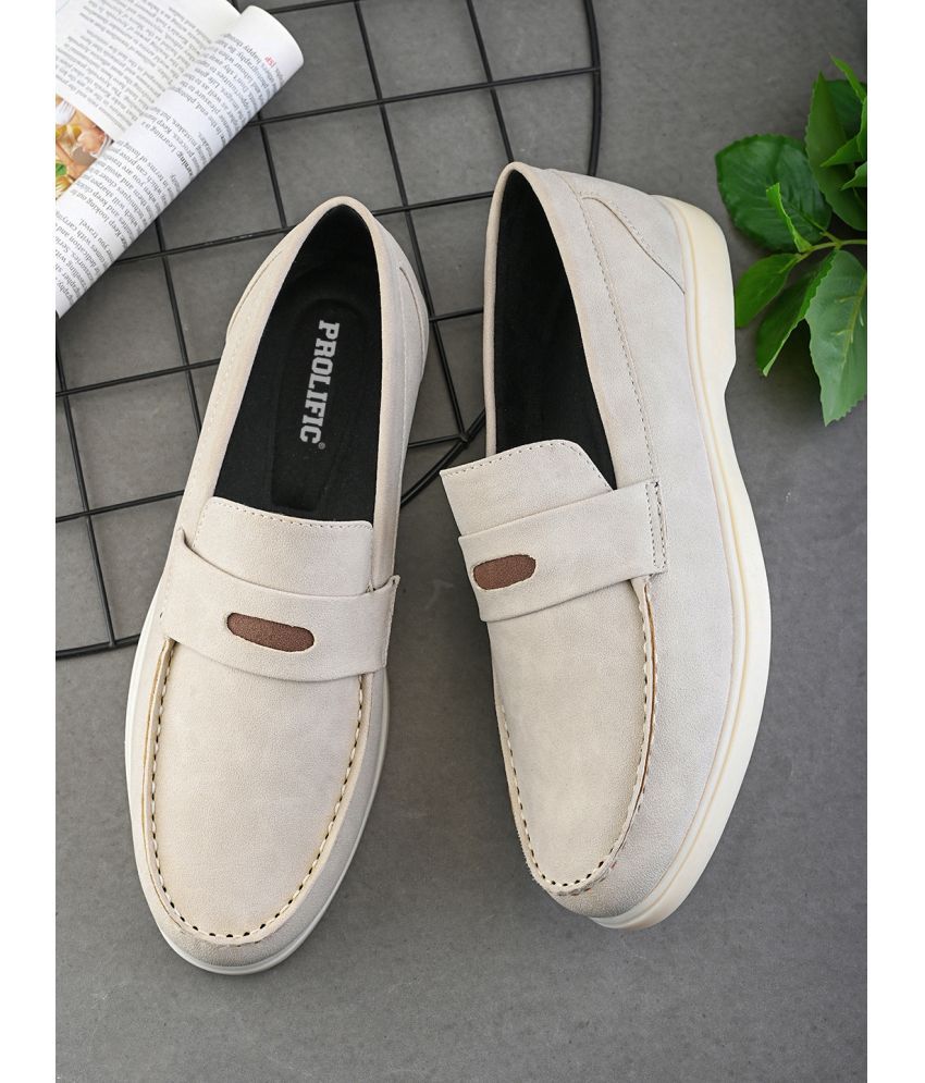     			Prolific Cream Men's Slip on