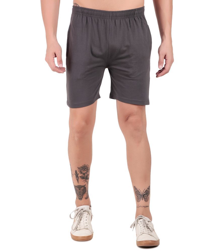     			beUNIQ Dark Grey Cotton Blend Men's Shorts ( Pack of 1 )