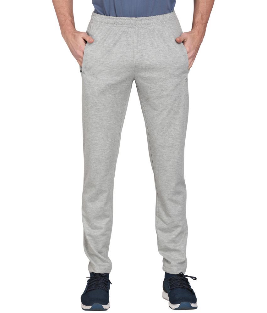     			beUNIQ Light Grey Cotton Blend Men's Trackpants ( Pack of 1 )