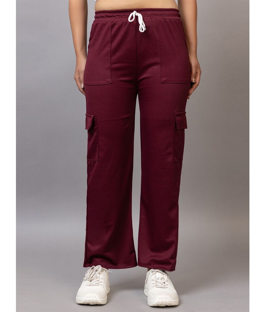     			PROBASIC Pack of 1 Cotton Blend Regular Women's Formal Pants ( Maroon )