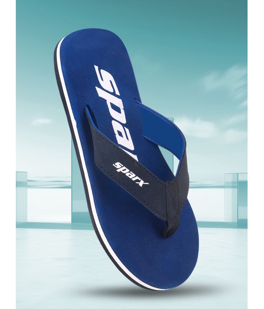     			Sparx Blue Men's Thong Flip Flop