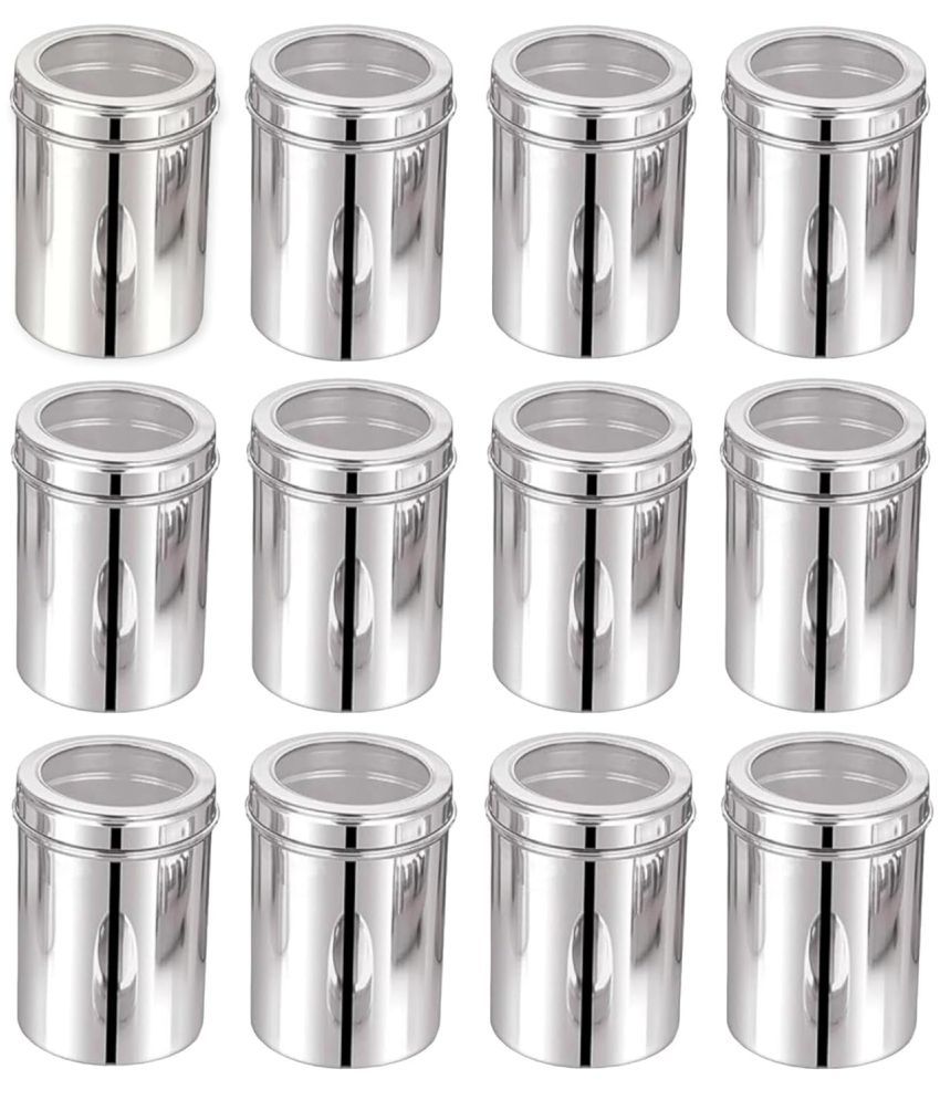     			Visaxmi Steel Container Steel Silver Utility Container ( Set of 12 )