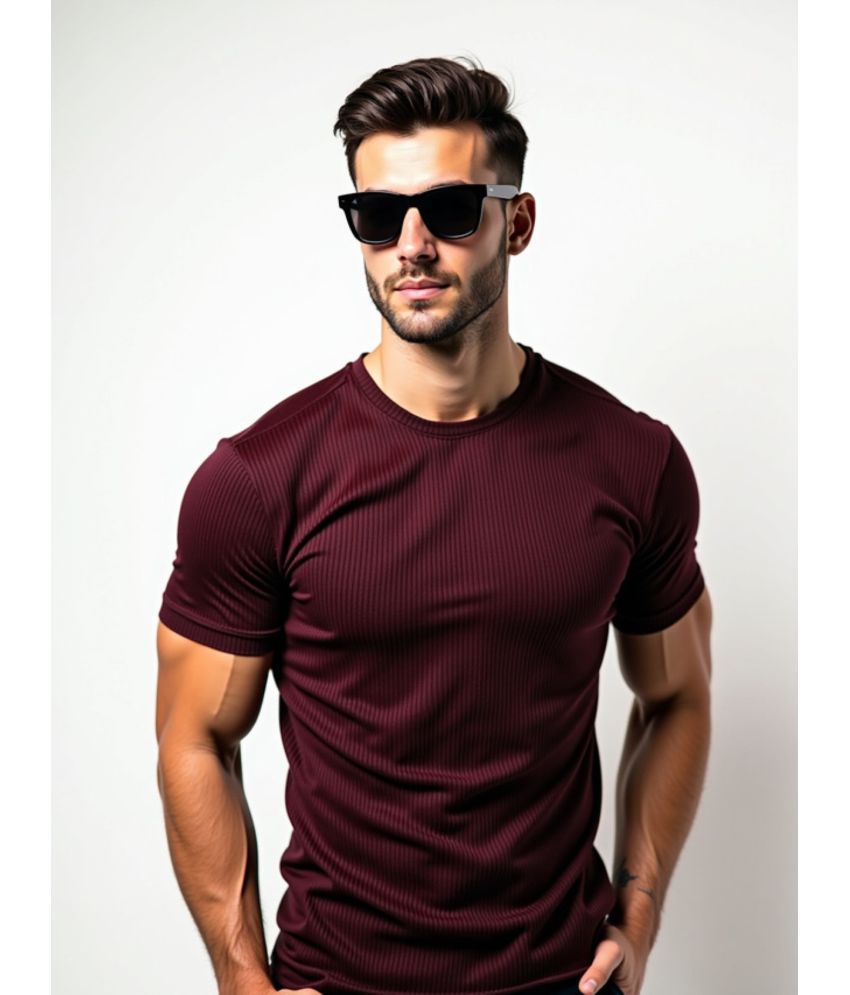     			fashion and youth Cotton Blend Regular Fit Solid Half Sleeves Men's Round T-Shirt - Maroon ( Pack of 1 )