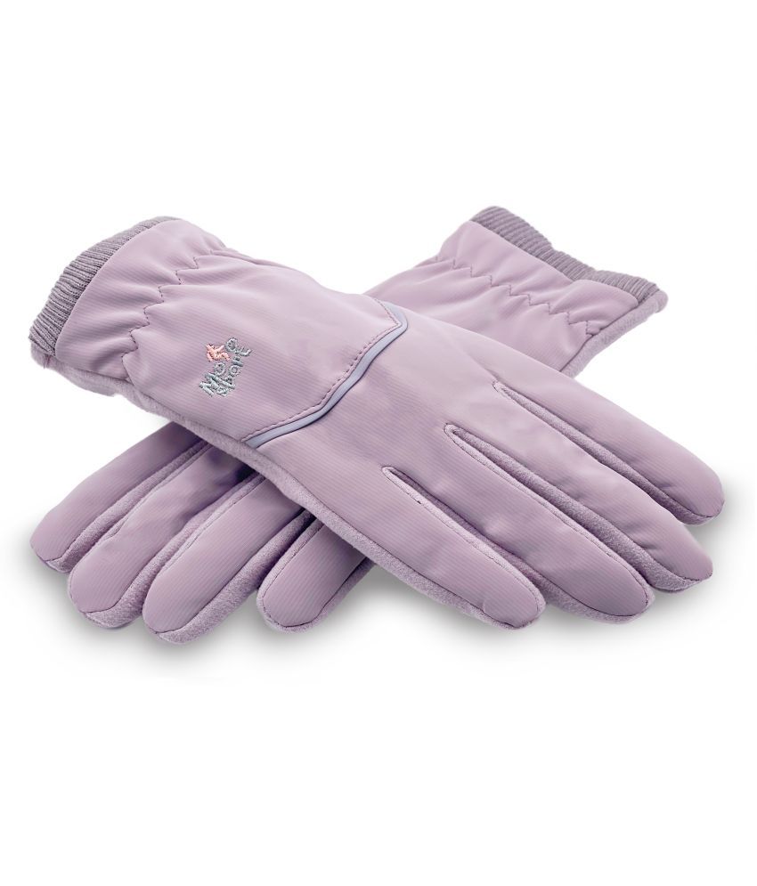     			Alamos Purple Polyester Men's Woollen Gloves ( Pack of 1 )