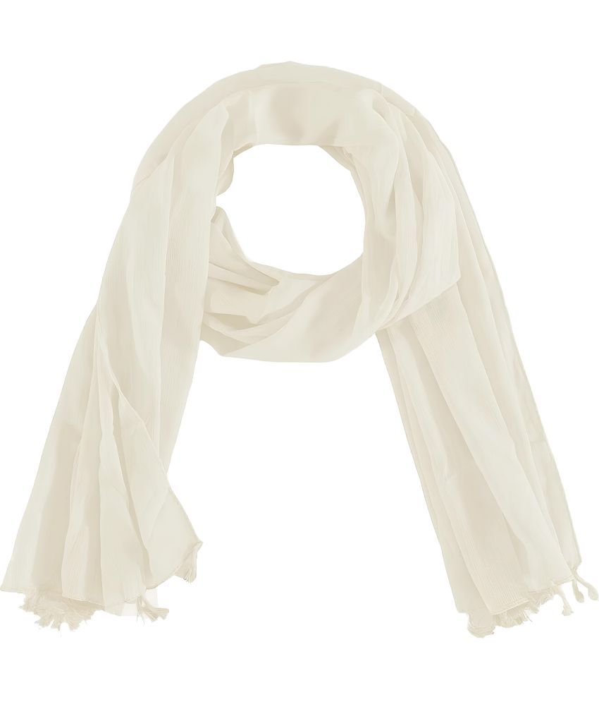     			Reoutlook White Viscose Women's Stole ( Pack of 2 )