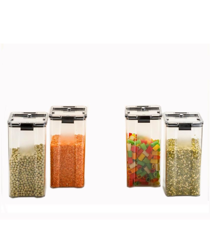     			Swaraa Kitchenware Plastic White Multi-Purpose Container ( Set of 4 )