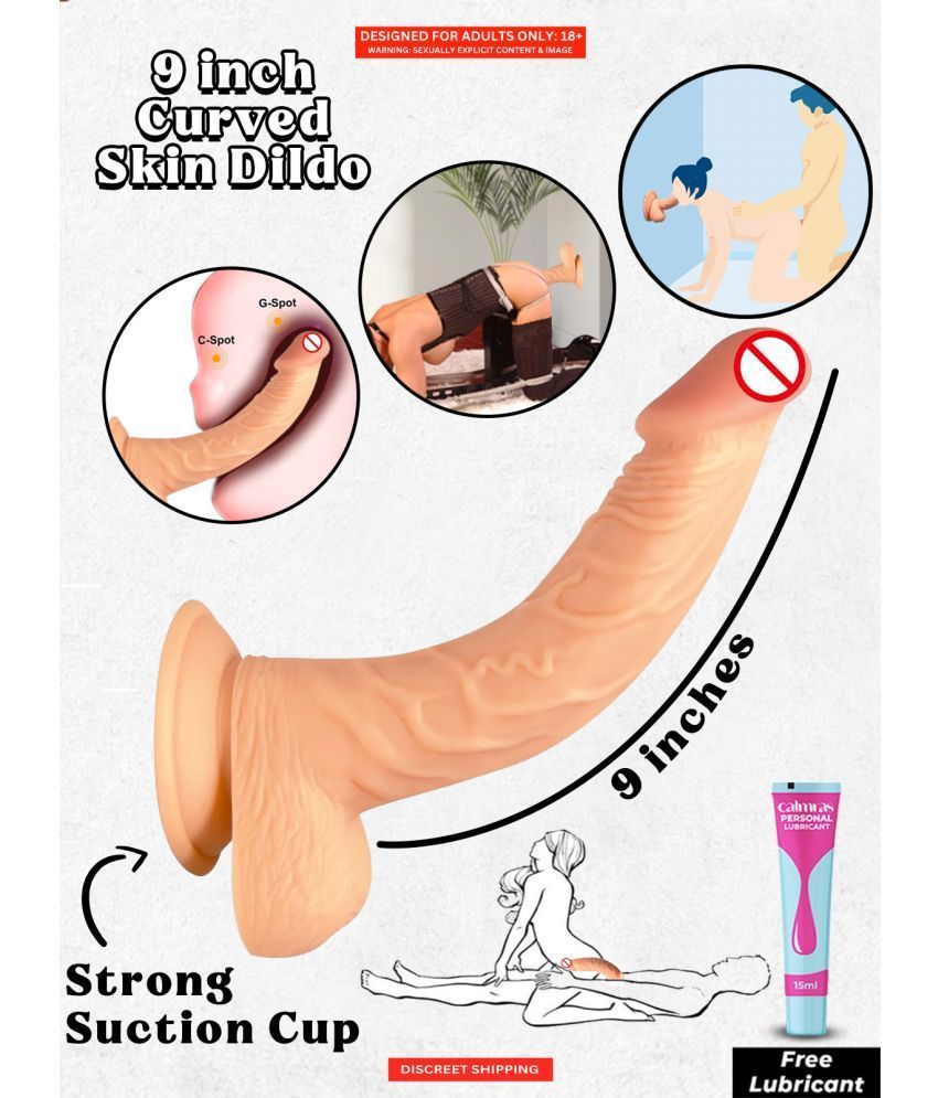     			8 Inch carve Shape suction cup soft silicion made Sex Toy Artificial Pennis Dildo For Women By sex tantra