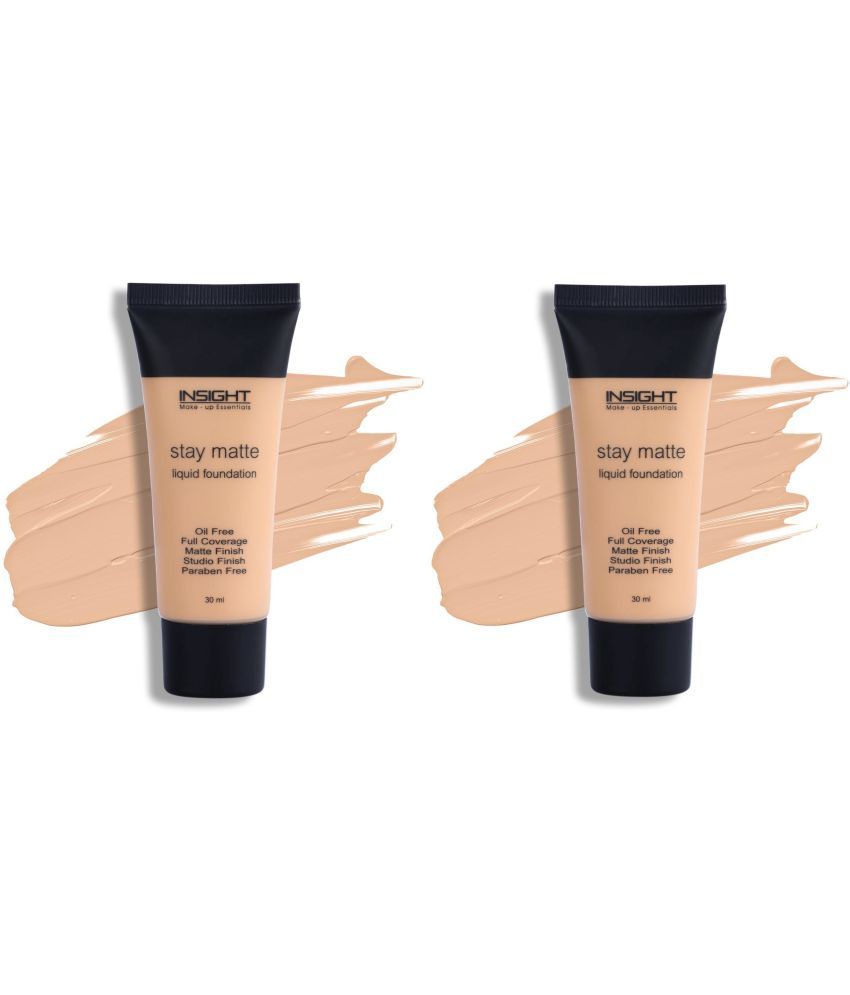     			Insight Matte Liquid For All Skin Types Skin Medium Foundation Pack of 2