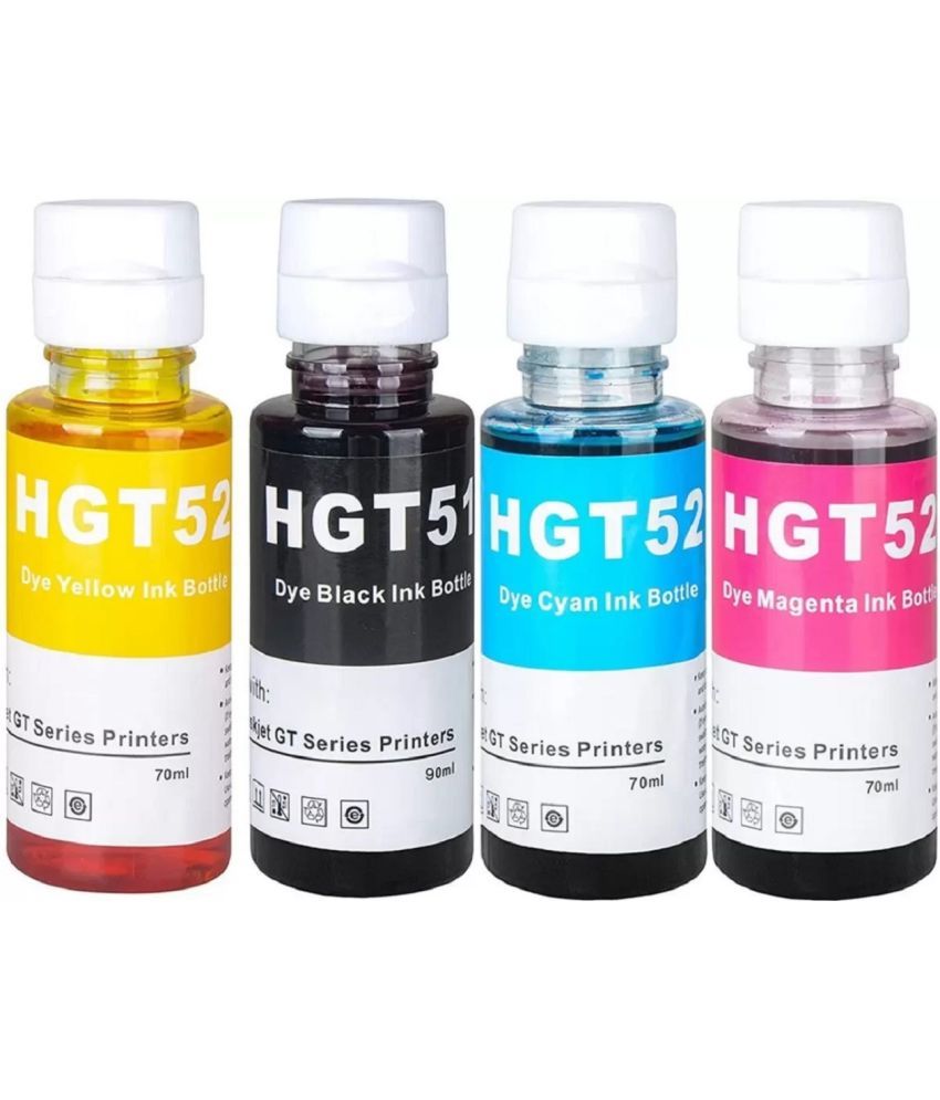     			KALAR GT51/52 INK Multicolor Ink ( 90 ml ) Pack of 4 For H_P Ink Tank 310 series, H_P Ink Tank Wireless 410 series And More.