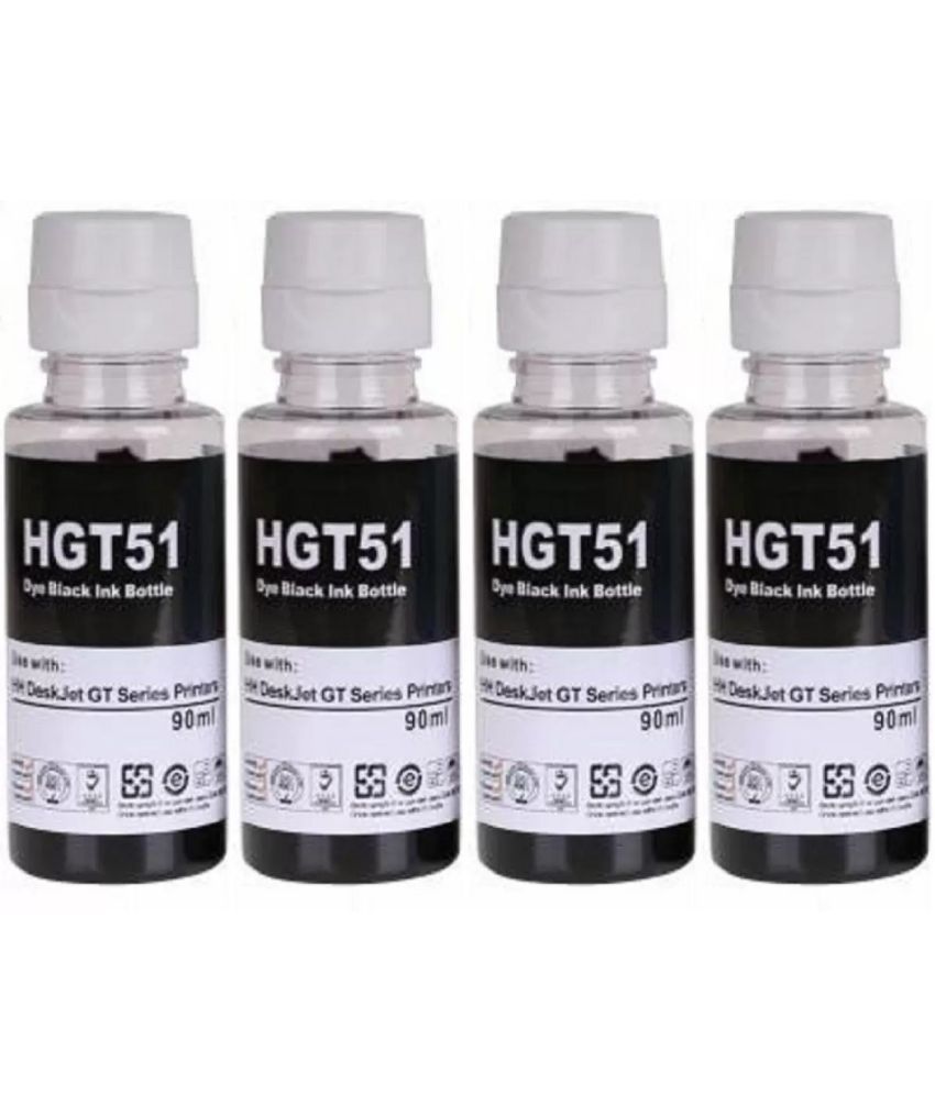     			KALAR GT51 For H_P 410 Black Ink ( 90 ml ) Pack of 4 For H_P Ink Tank 310 series, H_P Ink Tank Wireless 410 series And More.