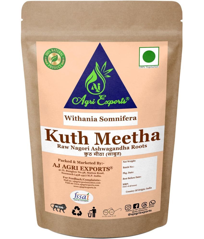     			AJ AGRI EXPORTS Kuth Meetha - Kuth Mitha - Nagori Ashwagandha Roots 200 gm