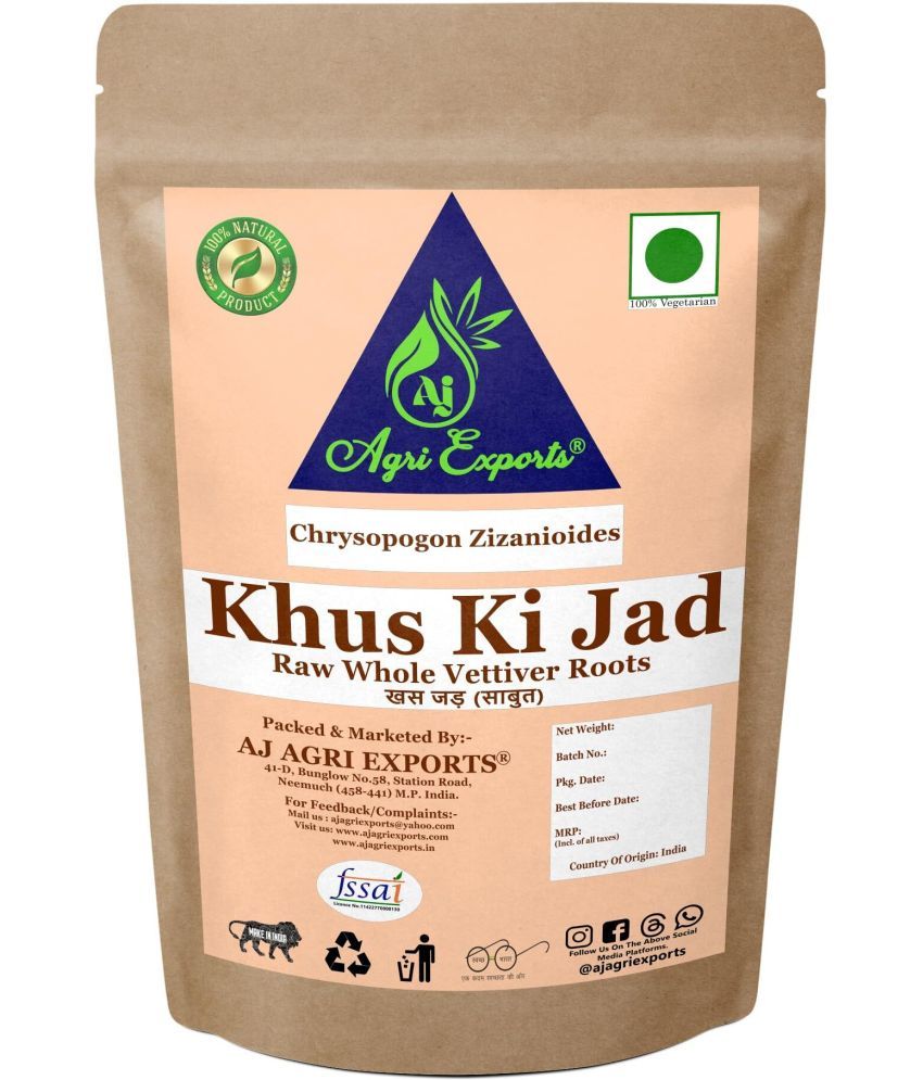     			AJ AGRI EXPORTS Raw Whole Vettiver Roots - Khus Jad - Khus Roots - Vetiveria Zizanioides 200 gm