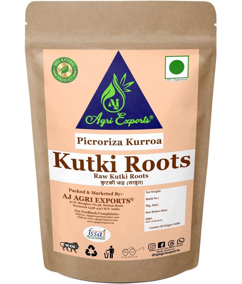     			AJ AGRI EXPORTS Kutki - Kutki Roots - Katukarogani Root - Picroriza Kurroa - Kadu 200 gm