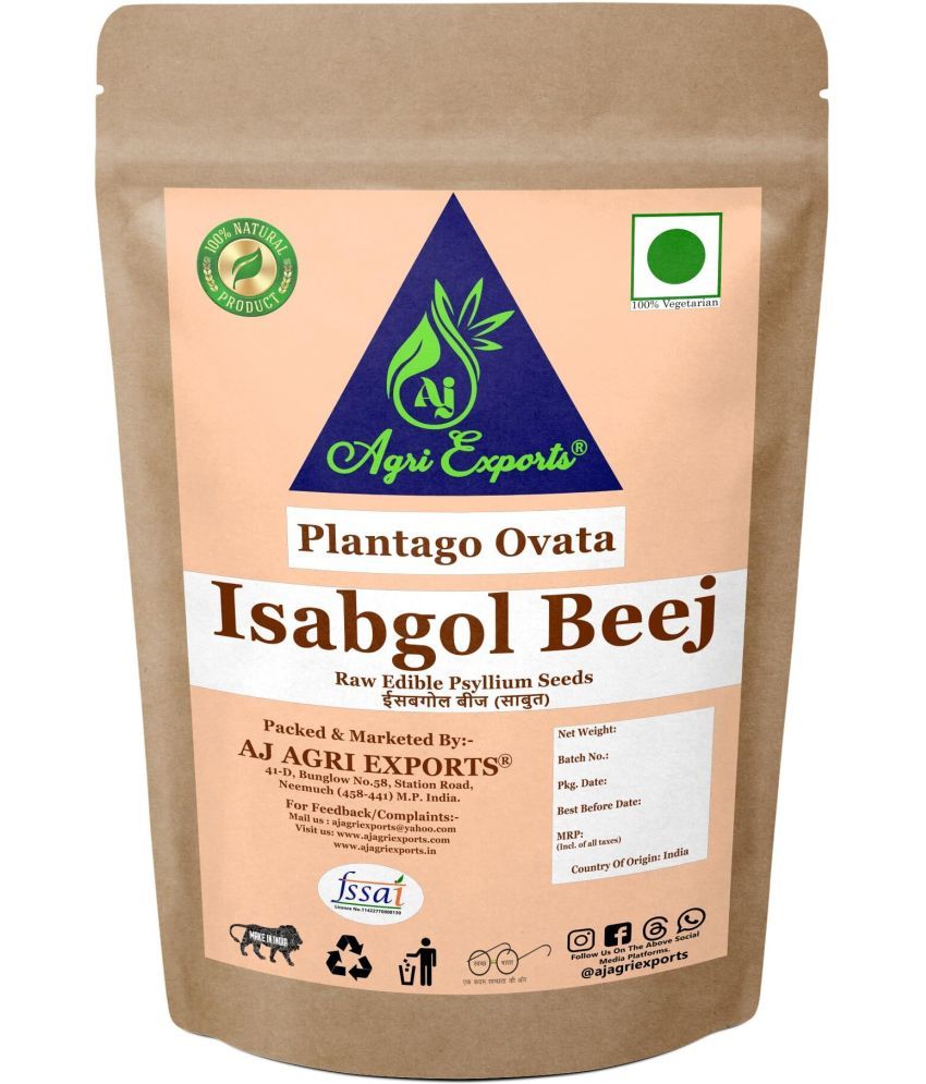     			AJ AGRI EXPORTS Isabgol Beej - Edible Psyllium Seeds - Plantago Ovata - Plantago Indica 400 gm