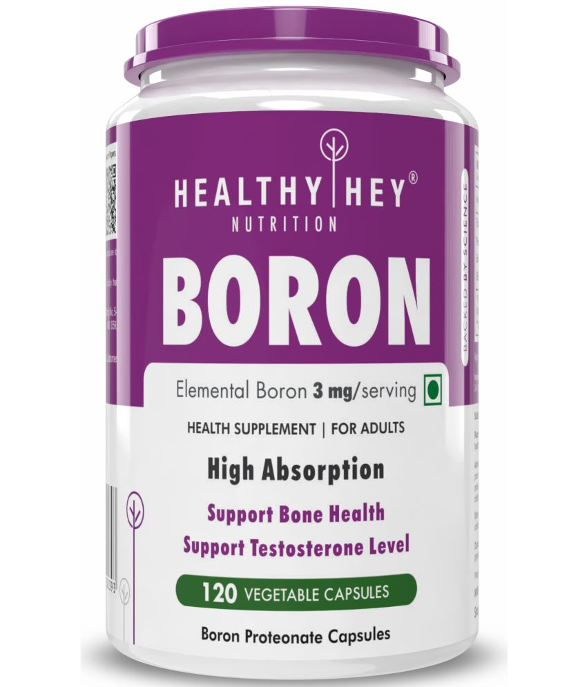     			HEALTHYHEY NUTRITION Boron 120 Veggie Capsules 3 mg