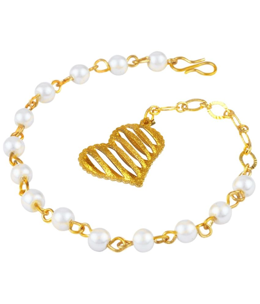     			JFL - Jewellery For Less Gold Charm Bracelet ( Pack of 1 )