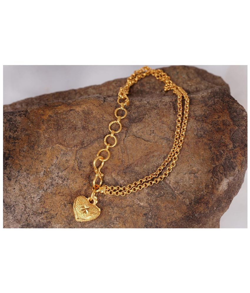     			JFL - Jewellery For Less Gold Bracelet ( Pack of 1 )