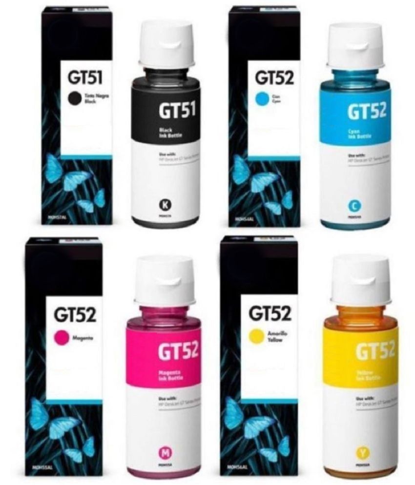     			KALAR GT51/52 Multicolor Ink ( 90 ml ) Pack of 4 For H_P Ink Tank 310 series, H_P Ink Tank Wireless 410 series And More.