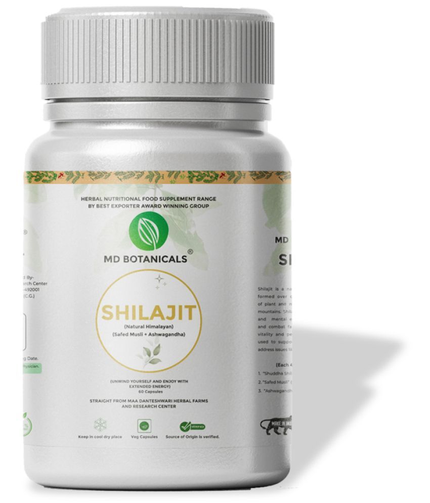     			MD BOTANICALS Shilajit Capsules 60 No.s (Pack of1)