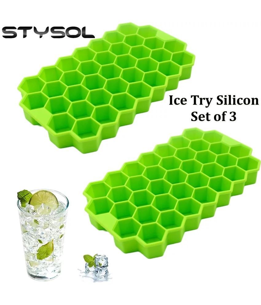     			Stysol Silicone ice Tray Light Green 3 Pcs