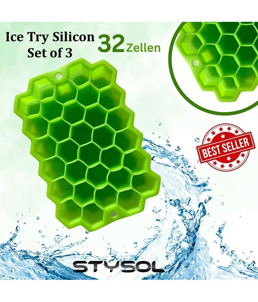     			Stysol Silicone ice Tray Light Green 3 Pcs