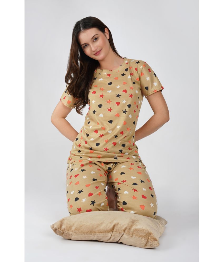     			ASWADAN IMPEX Mustard Hosiery Women's Nightwear Nightsuit Sets ( Pack of 1 )