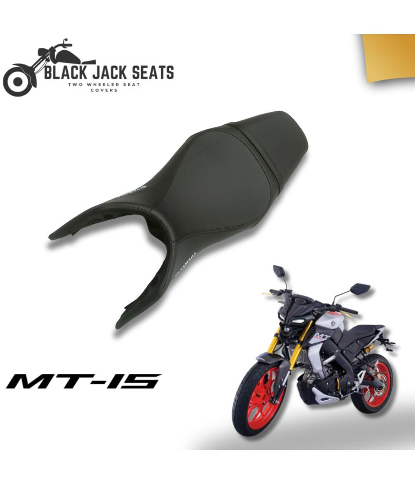     			Black Jack Seats Premium Black Seat Cover for MT-15 | Perfect Fit & Stylish Look