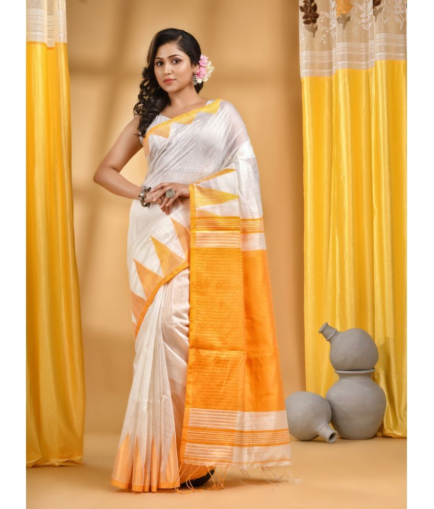     			Desh Bidesh Cotton Printed Saree With Blouse Piece ( Yellow , Pack of 1 )